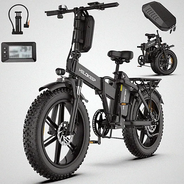 1500W Peak City bike 20" Fat Tire E-Folding Bike 48V 25Ah Commuter Bicycle Adult