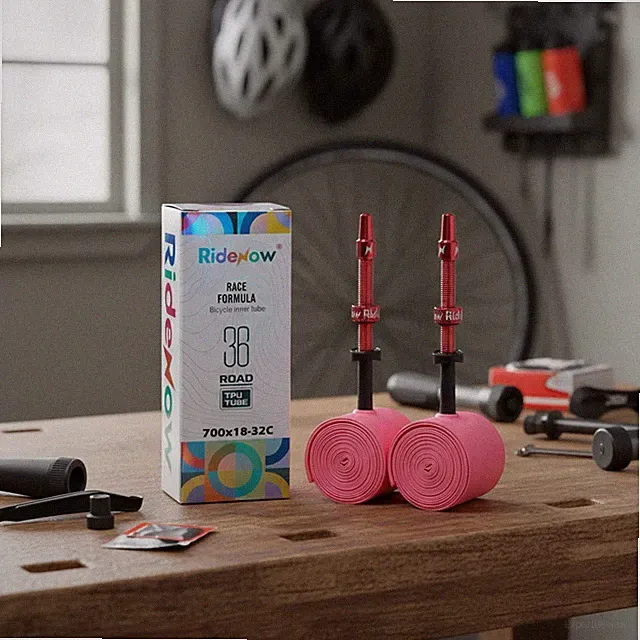 2 Pack Ridenow TPU Inner Tube 700C x 18-32C Lightweight for Road Bike 65mm