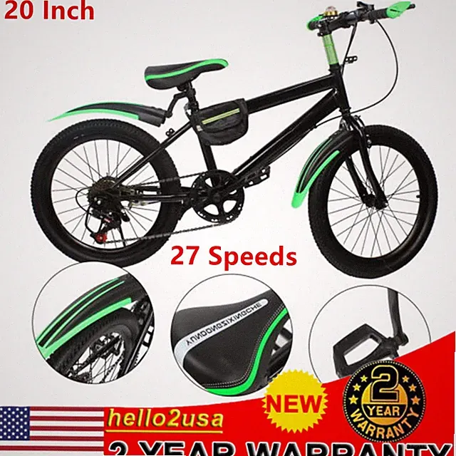 20-Inch Kids Mountain Bike – 7-Speed High Carbon Steel with Disc Brakes