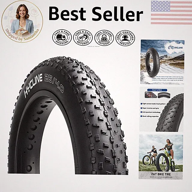 26x4.0 Inch Fat Bike Tire - Lightweight, Puncture-Resistant, All-Terrain