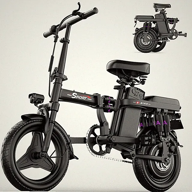 ASKGO Lightweight Folding Ebike 1500W 48V 25MPH 14" Electric bike for Adults US