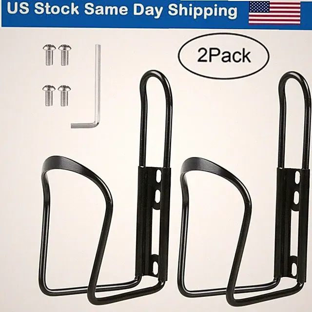 Bike Water Bottle Cages Bicycle Lightweight Aluminum Alloy Bottle Holder 2 Pack