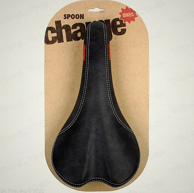 Charge Spoon Bike Saddle Black CrMo Rails Pressure Relief Lightweight Road MTB