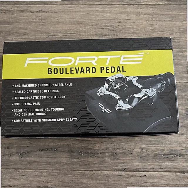 Forte Boulevard Bike Pedal- Platform And SPD Lightweight Design 330 Grams/Pair