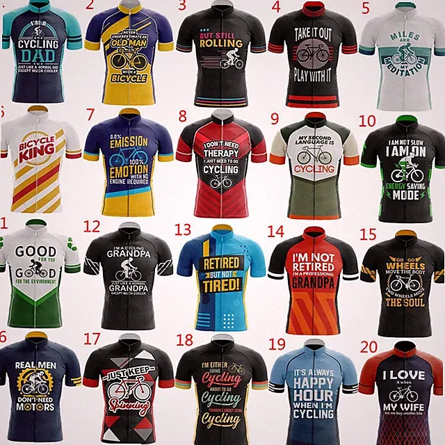 Funny Cycle Jersey Men's Bike Bicycle Jersey Novelty Cycling Shirt Reflective