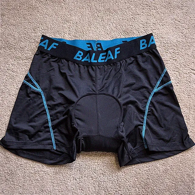 GUC Baleaf 5” Padded Performance Spandex Cycling Bike Shorts BLACK + BLUE XL