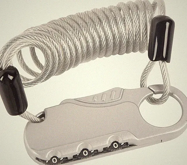Helmet Lock for Motorcycle Bike Cable Lock Lightweight Lock Combination Small