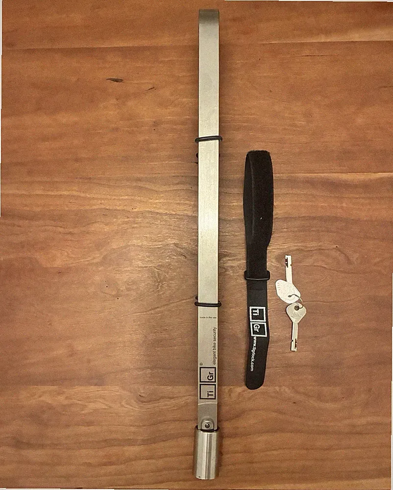 NWOT TiGr Ti Gr Titanium Bike Lock 17" Lightweight High Security Lock MSRP $145