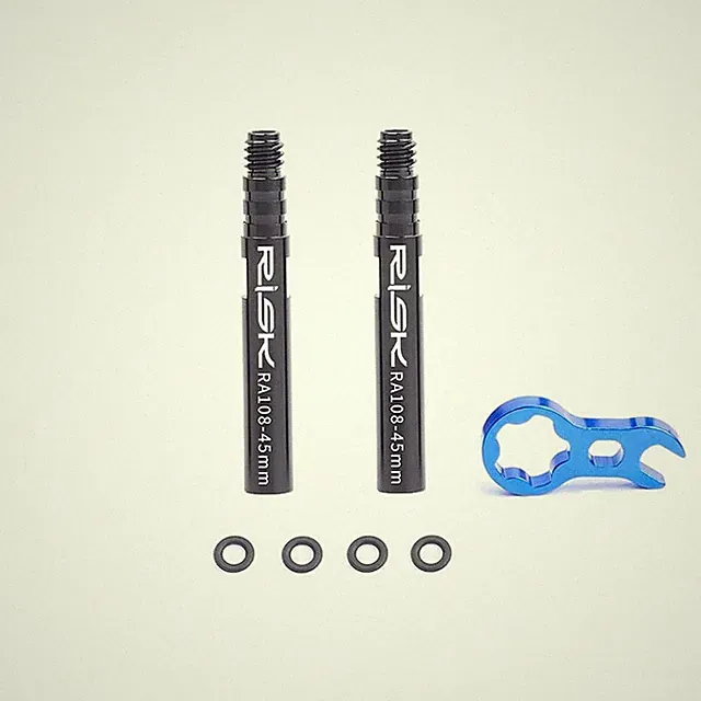 Pack of 2 pcs Bike Bicycle Tubeless Presta Valve Extender Extension with Core...
