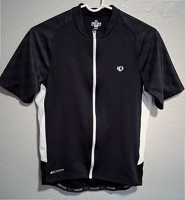 Pearl Izumi Select Cycling Jersey Mens L Black Short Sleeve Full Zip Reflective