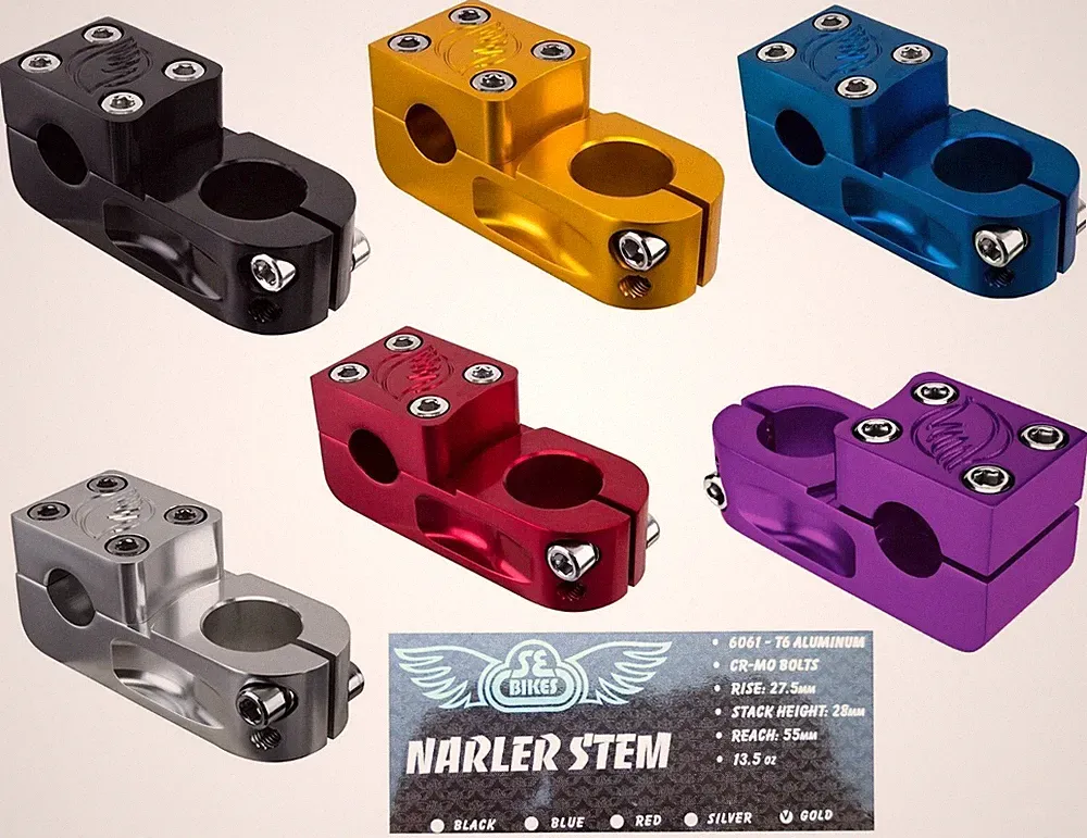SE RACING BIKES NARLER STEM 1 1/8 THREADLESS BMX BIKE STEMS