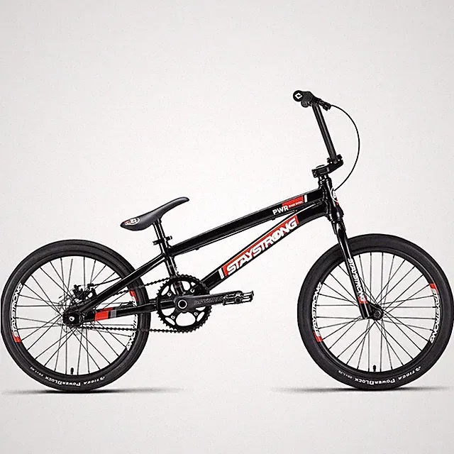 STAYSTRONG PWR Series Aluminum BMX Disc Brake Race bike Black & Red expert size
