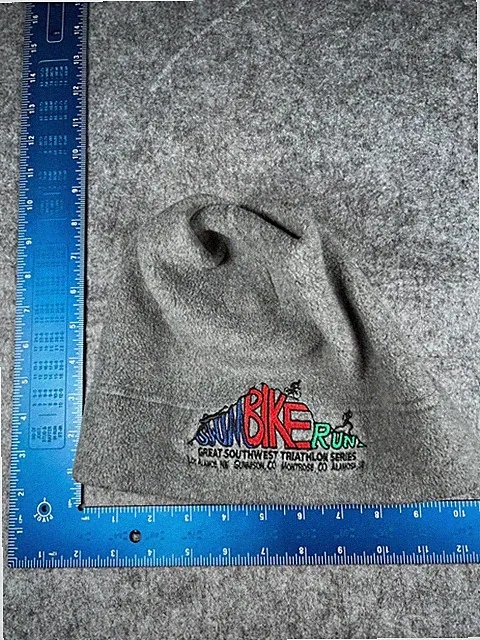 Swim Bike Run Great Southwest Triathlon Beanie Toque Adult OS Gray Poly Blend