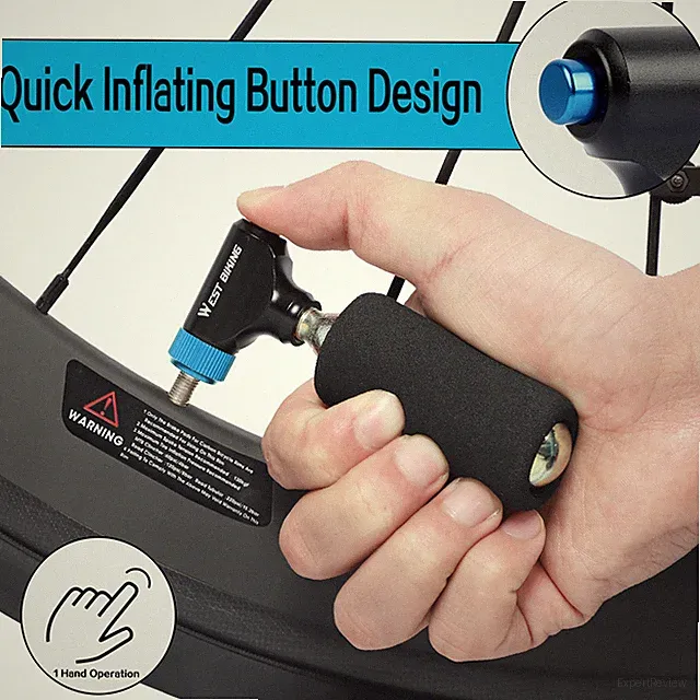 WEST BIKING Portable Mini Hand Lightweight Road Bicycle Cycling Bike Air Pump