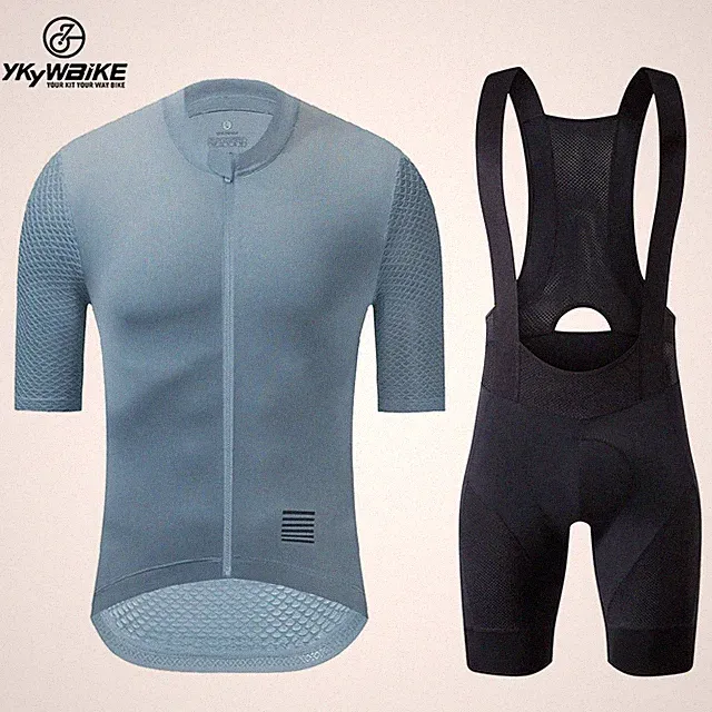 YKYWBIKE Men Cycling Jersey Set MTB Cycling Bib Shorts Bike Clothing Breathable